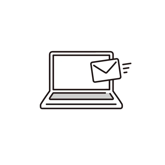 メールを受信するイラスト