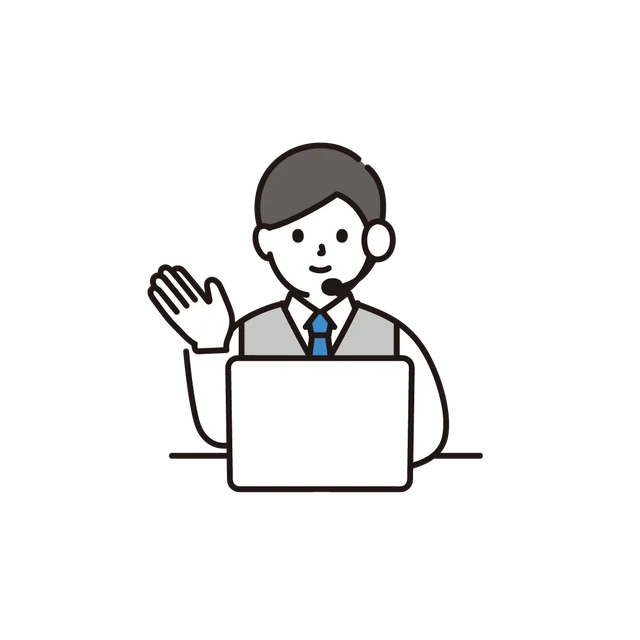サポートするオペレーターのイラスト